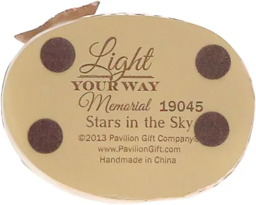 Miniatura 10 de Pavilion Gift Company 19045 Figura de ángel conmemorativa Light Your Way con estrellas en el cielo, 7 1/2 pulgadas, azul
