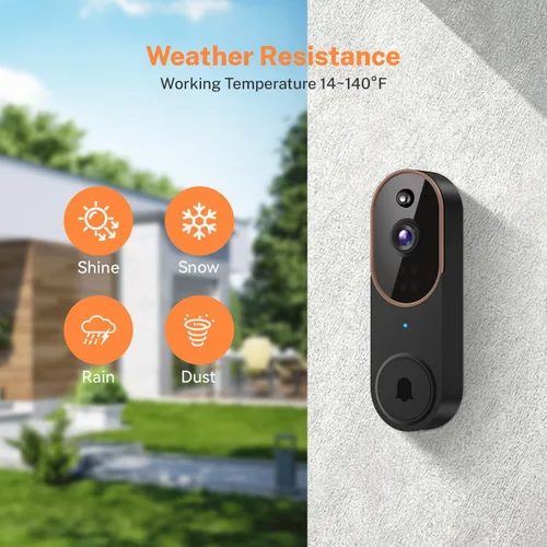 Miniatura 7 de GridTera - Cámara de timbre de video inalámbrica de 1080p, detección humana AI, vista en vivo, visión nocturna, almacenamiento en la nube, WiFi