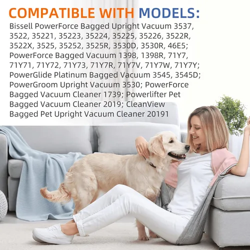 Miniatura 5 de Paquete de 20 bolsas de vacío estilo 7 compatibles con aspiradoras verticales Bissell. Parte 32120, 1739, 71Y7, 3545, 3550, 3554