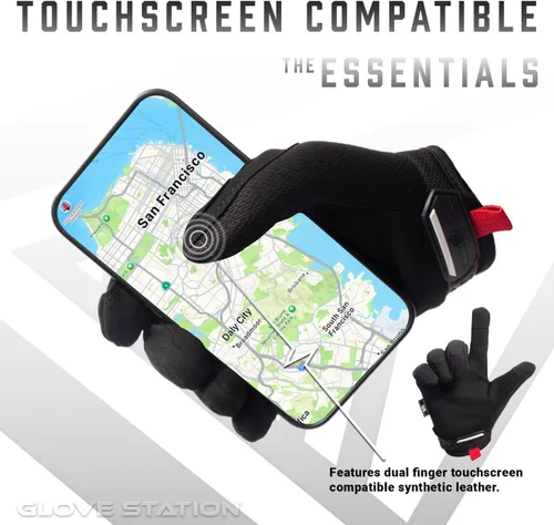 Miniatura 4 de Glove Station Guantes tácticos para hombre, serie esencial, guantes de trabajo mecánico resistentes