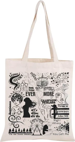 Miniatura 5 de TOBGBE Álbum de regalo para fanáticos del cantante con nombre inspirado en el concierto, bolsas de mano para amantes de la música, mercancía canción