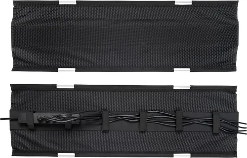 Miniatura 3 de PERFECT POSTURE Organizador de cables de malla, organización de cables debajo del escritorio con correas ajustables, malla flexible, diseño de fácil