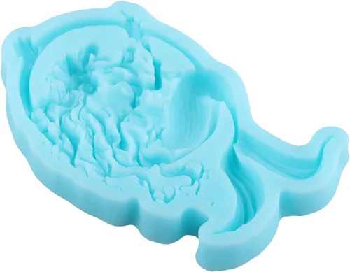 Miniatura 4 de Moldes de silicona para fondant de sirena para decoración de tartas, decoración de cupcakes, pasta de caramelo de chocolate, pasta de goma