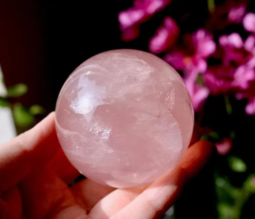 Miniatura 5 de Bolas Baoding curativas de cuarzo rosa de 1.75 pulgadas, bolas de ejercicio de mano de cristal rosa para aliviar el estrés y terapia de manos, balón