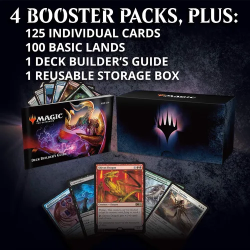 Miniatura 2 de Magic: The Gathering Core Set 2019 (M19) Kit para Construir Mazos 4 Paquetes de Refuerzo + 125 Tarjetas Accesorios