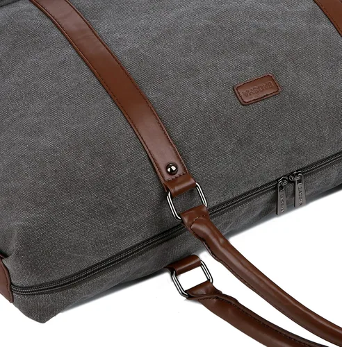 Miniatura 7 de BAOSHA HB-28 - Bolsa de lona para mujer para la noche o el fin de semana, gris, Moderno Equipada
