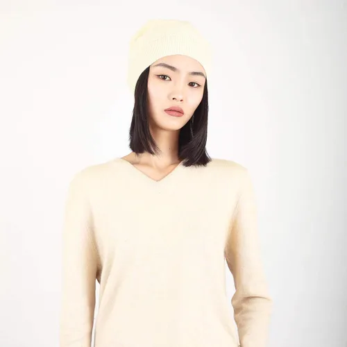 Miniatura 16 de WaySoft Gorro de cachemira 100% para mujer en una caja de regalo, gorro de gran tamaño para mujer