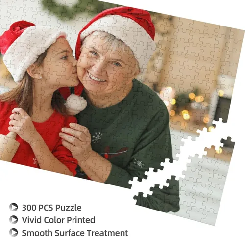 Miniatura 2 de Rompecabezas personalizado de la foto 300/500/1000 piezas rompecabezas de imágenes personalizado para familia, boda, Navidad, regalos de Acción