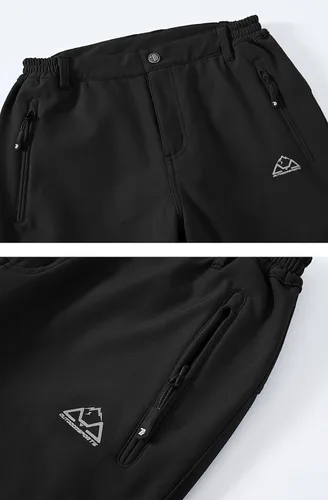 Miniatura 4 de YSENTO Pantalones de esquí de nieve impermeables con forro polar para mujer, con aislamiento softshell para senderismo y montaña
