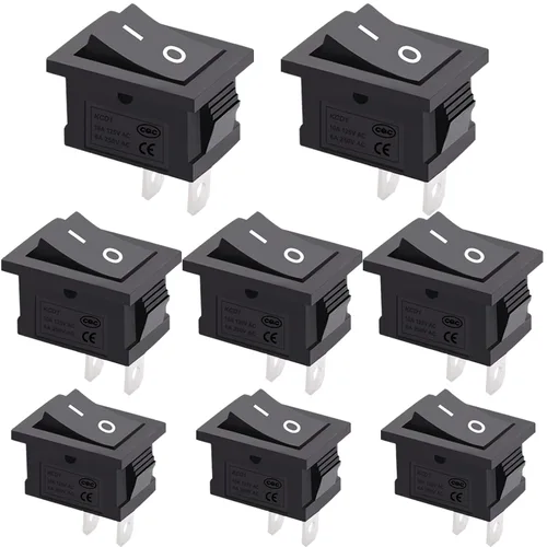 Miniatura 10 de TWTADE / 4 unids momentáneo interruptor basculante de barco 3 pines 3 posiciones (ON)-apagado (ON) SPDT Mini coche auto barco redondo interruptor