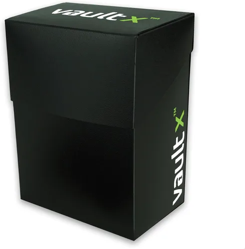Miniatura 2 de Vault X Pequeña caja de cubierta estándar con 100 fundas negras, se adapta a más de 60 tarjetas coleccionables con funda (negro)