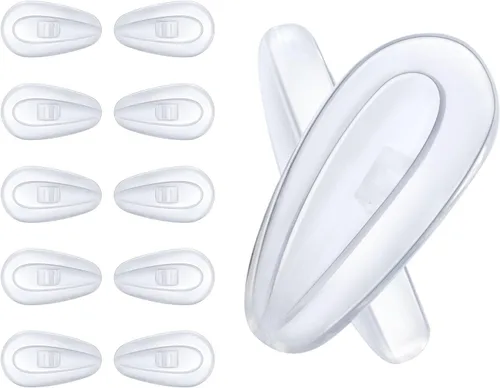Miniatura 2 de OOWLIT 5 pares de almohadillas transparentes para la nariz compatibles con Oakley Tincup OX3184/Conductor 6 OO4106/Conductor 8 OO4107/Savitar OO6047