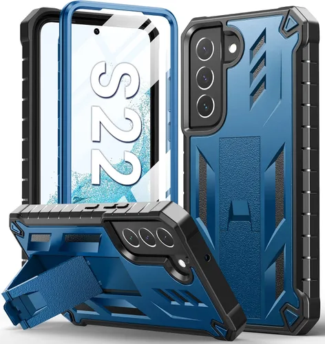 SOiOS Funda protectora para Samsung Galaxy S22: protección de grado militar a prueba de caídas con soporte | Resistente a prueba de golpes TPU mate