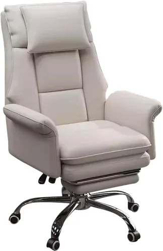 Miniatura 8 de Silla de oficina ejecutiva, silla de oficina grande y alta, silla ergonómica de cuero, sillas de escritorio para oficina en casa, sillas de negro