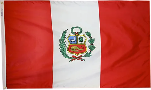 Miniatura 6 de Annin Flagmakers Bandera de Perú fabricada en Estados Unidos según las especificaciones oficiales de diseño de las Naciones Unidas, 4 x 6 pies