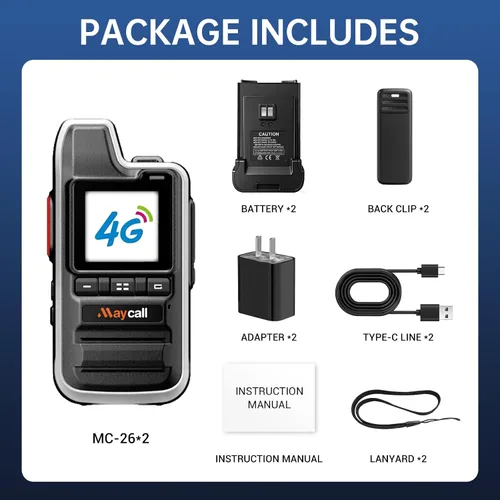 Miniatura 8 de Walkie Talkies globales con tarjeta SIM de servicio de por vida, radio de red Walkie Talkies de alcance ilimitado, radios bidireccionales, batería