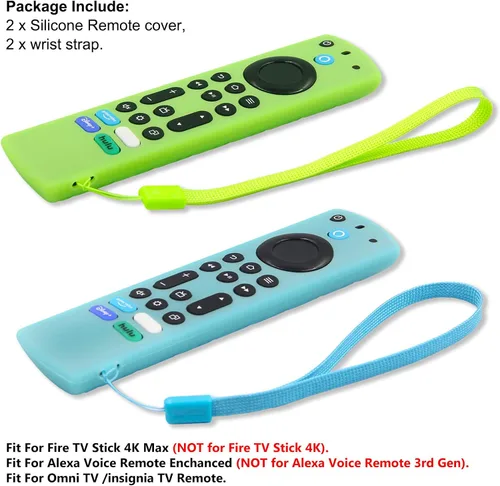 Miniatura 7 de Pinowu Funda de silicona para control remoto (2 unidades) para Fire TV Stick 4K Max/Insignia/Pioneer/Omni Series Fire TV Alexa Voice Remote mejorado