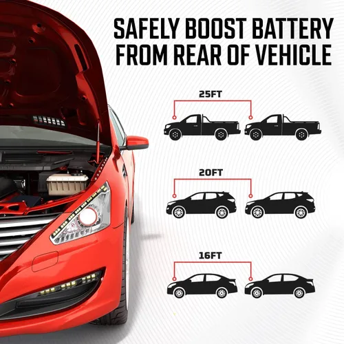 Miniatura 4 de Energizer Cables de puente para batería de automóvil, cables de refuerzo automotrices resistentes para arrancar baterías muertas o débiles con bolsa