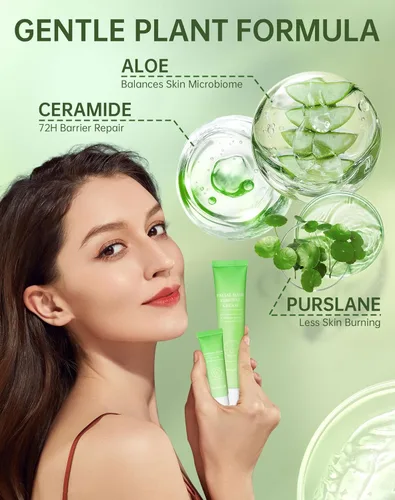 Miniatura 6 de Crema de depilación facial sin dolor para mujeres - Kit 2 en 1 con crema calmante para piel sensible Removedor de vello de labio superior