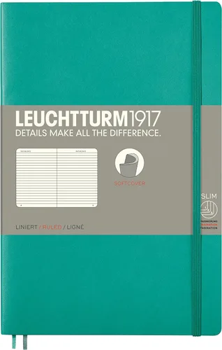 Miniatura 18 de LEUCHTTURM1917 - Cuaderno de tapa blanda de tapa blanda B6+ - 123 páginas numeradas para escribir y escribir en diario (Doted, Sage)