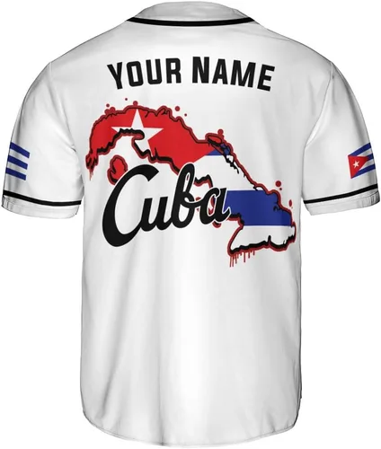 Miniatura 3 de Podagree - Camiseta de béisbol personalizada de Cuba, camiseta de bandera de Cuba, camiseta cubana para hombres y mujeres, camiseta cubana