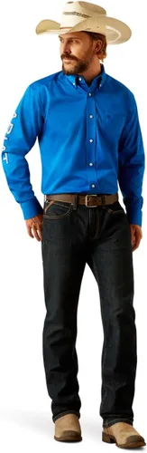 Miniatura 48 de Ariat Camisa de sarga con logotipo del equipo para hombre