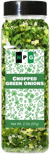 NPG Cebollín Picado Liofilizado 2 Oz, Totalmente Natural Sin OMG Sin Gluten, Cebollín Seco, Cebollín de Primavera Gourmet para Cocinar, Ensaladas,