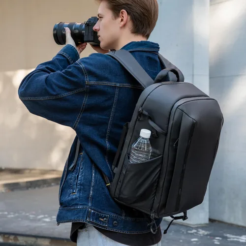 Miniatura 6 de RaLeno Mochila para cámara, 22L+5L (compartimento expandible) Funda impermeable para cámara con bolsillo lateral de acceso rápido para cámara DSLR