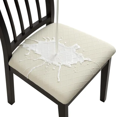 Miniatura 33 de Fuloon Fundas Elásticas para Cojines de Asiento 6 Piezas, Fundas Lavables para Asientos de Sillas, Fundas para Sillas de Comedor para Hotel