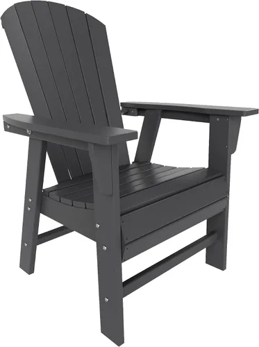 Miniatura 4 de WestinTrends Dylan Adirondack - Juego de 6 mesas y sillas de comedor para exteriores para todo tipo de clima, mesa y sillas de patio de madera