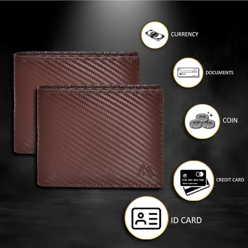 Miniatura 13 de Carteras plegables de cuero RFID hechas a mano para hombres en varios colores que ofrecen 9 tarjetas y 1 ranuras para identificación