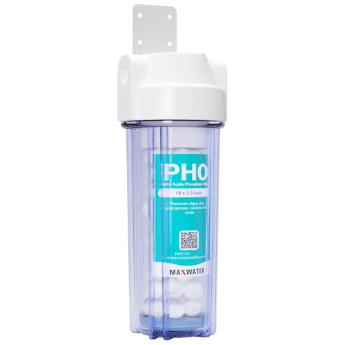 Miniatura 9 de Max Water Sistema de filtración de agua de 1 etapa de 10 pulgadas para toda la casa con carcasa transparente y filtro de sedimento de polipropileno