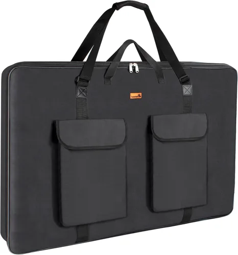 TreochtFUN Art Portfolio - Funda de 24 x 36 pulgadas, bolsa de transporte de tela suave resistente al agua con bolsa y correa, carpeta A1 para