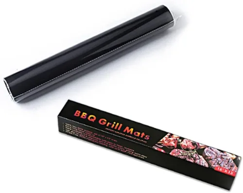 Miniatura 7 de Yardwe Alfombrilla para parrilla de barbacoa, resistente al calor, antiadherente, para horno, bandeja para horno, apta para lavavajillas