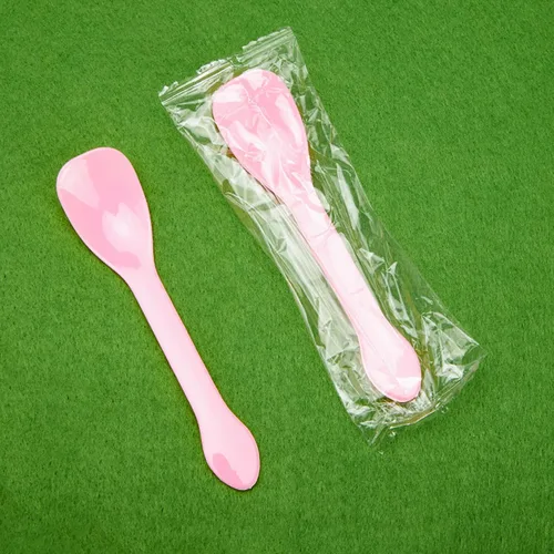 Miniatura 9 de 100 cucharas de helado, cuchara desechable para pastel, cuchara de pudín de yogur de plástico, color negro