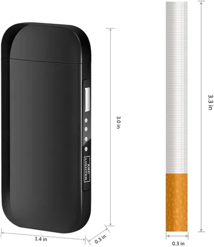Miniatura 4 de Encendedor eléctrico de plasma de doble arco ancho, encendedor recargable por USB, resistente al viento, sin llama, encendedor de moda, sin butano
