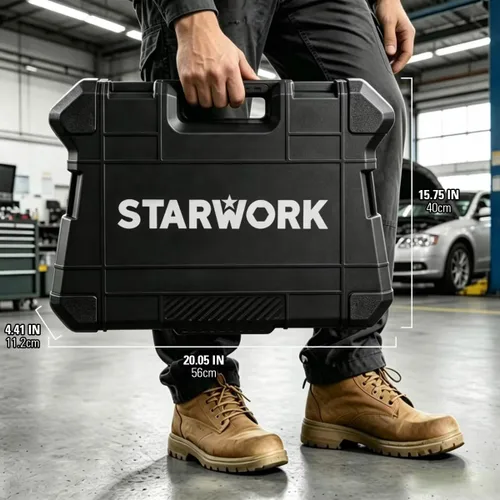 Miniatura 8 de STARWORK TRUE MECHANIC™ Juego de herramientas mecánicas de 314 piezas y juego de dados, juego métrico profesional