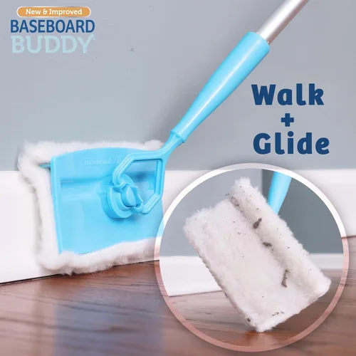 Miniatura 6 de Baseboard Buddy Esencial ligero para la limpieza del hogar, perfecto para zócalos, molduras y paredes, desliza y limpia atrapando y bloqueando