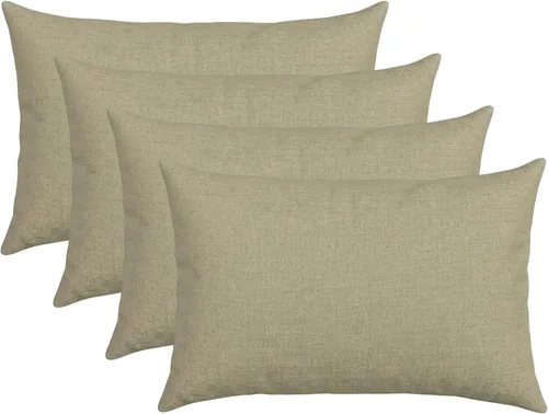 Miniatura 105 de RSH DECOR: Sunbrella - Juego de 4 almohadas lumbares, 20 x 12 pulgadas, tela de rendimiento resistente al agua y a la decoloración, fundas