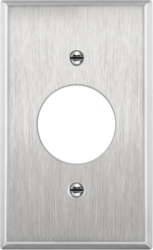 Miniatura 9 de ENERLITES Combinación de salida dúplex / receptáculo individual de 1.406 pulgadas, cubierta de placa de pared con orificio, tamaño estándar de 2