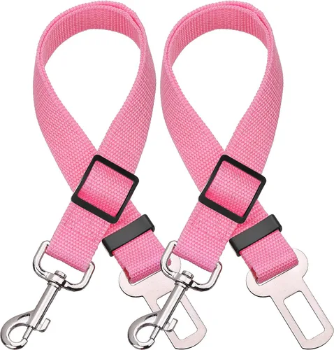 Miniatura 10 de Elisel Elisel - Paquete de 2 cinturones de seguridad de automóvil para mascotas, perros y gatos, longitud ajustable, accesorios para mascotas