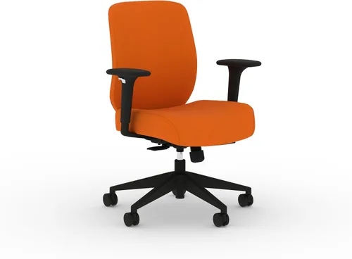 Miniatura 12 de HON Altern Silla de oficina ergonómica de tela, silla de escritorio con respaldo bajo con brazos ajustables, deslizamiento de asiento, inclinación