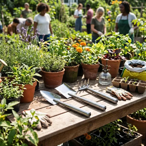 Miniatura 3 de Mini juego de herramientas de jardinería, kit de cuidado de plantas de interior de acero inoxidable con rastrillo de pala para plantas en maceta