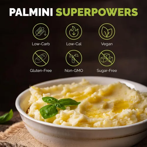 Miniatura 7 de Palmini Puré Puré de palmera bajo en carbohidratos y bajos en calorías Keto, sin gluten, vegano y sin OMG, como se ve en Shark Tank