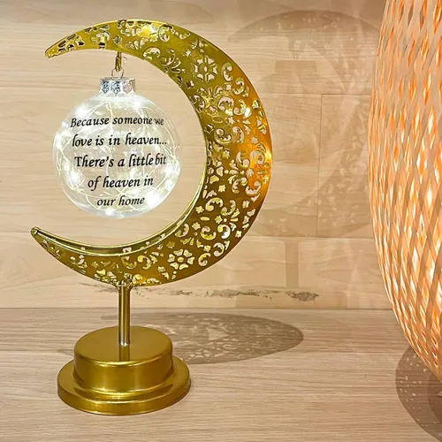 Miniatura 5 de Besoamo Lámpara conmemorativa de luna, regalos de condolencias por pérdida de un ser querido, regalos de recuerdo de condolencias de duelo