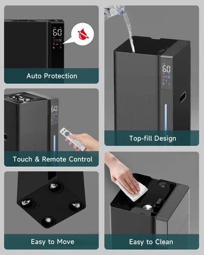 Miniatura 5 de Mifasol Humidificador grande para habitación grande, 5.3 galones/20 litros humidificadores grandes para el hogar, 1500 pies cuadrados, humidificador