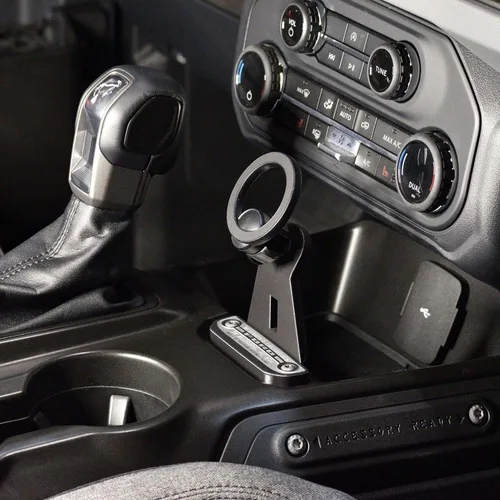 Miniatura 5 de Soporte magnético para teléfono compatible con Ford Bronco 2021-2026 – Soporte de teléfono ajustable giratorio de inclinación de 360°