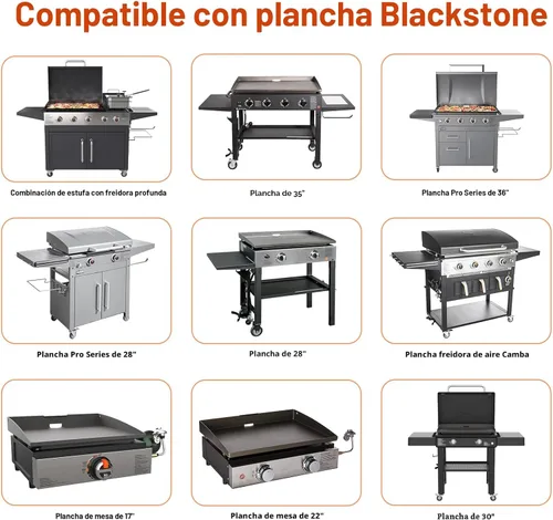 Miniatura 3 de Paquete de 50 accesorios para plancha Blackstone – Forros de taza de grasa compatibles con plancha Blackstone 5017, bandeja de goteo desechable