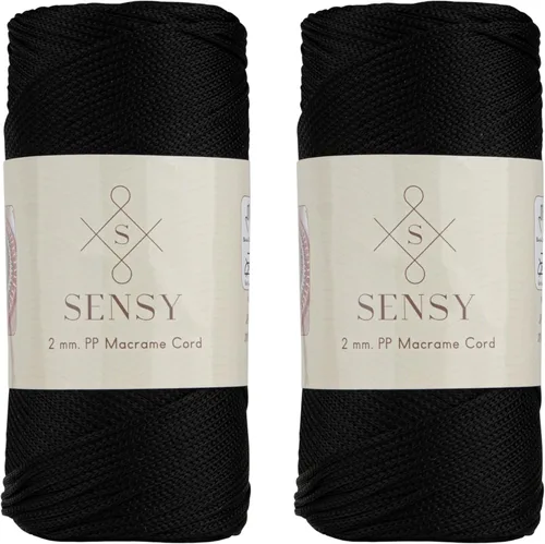 Miniatura 171 de Sensy Premium Cuerda de Poliéster de 2mm 251 Yardas Cuerda de Polipropileno 100% Cordón de Macramé 2mm Cordón para Bolsa de Ganchillo Cuerda