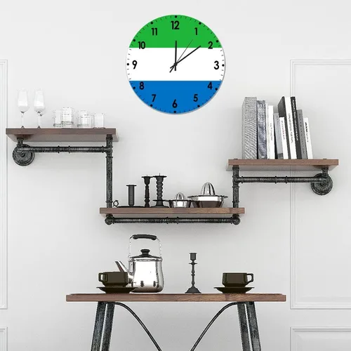 Miniatura 667 de Cheyan Reloj de pared con bandera de Canadá de 12 pulgadas, silencioso, sin tictac, de PVC, funciona con pilas, reloj redondo decorativo, regalo
